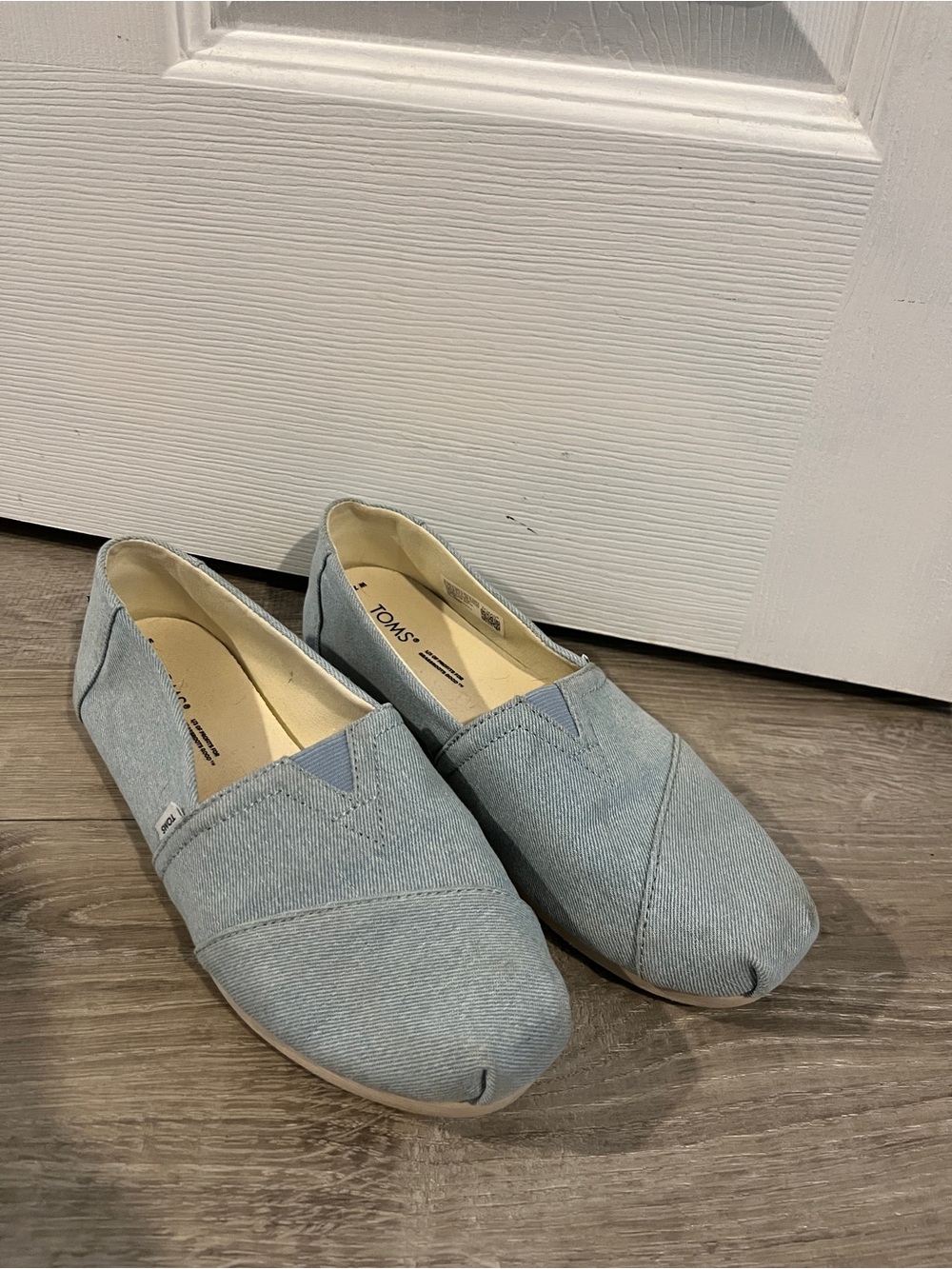 TOMS Slip-On Canvas Shoes in Light Denim